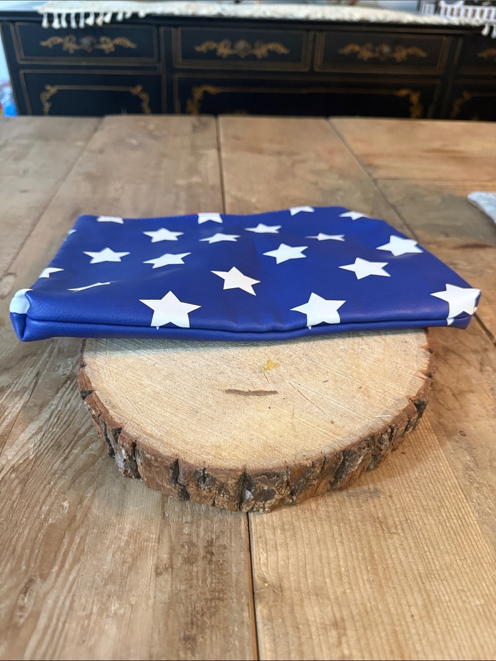 Blue Star Pattern Zip Pouch - Picture 5 of 5